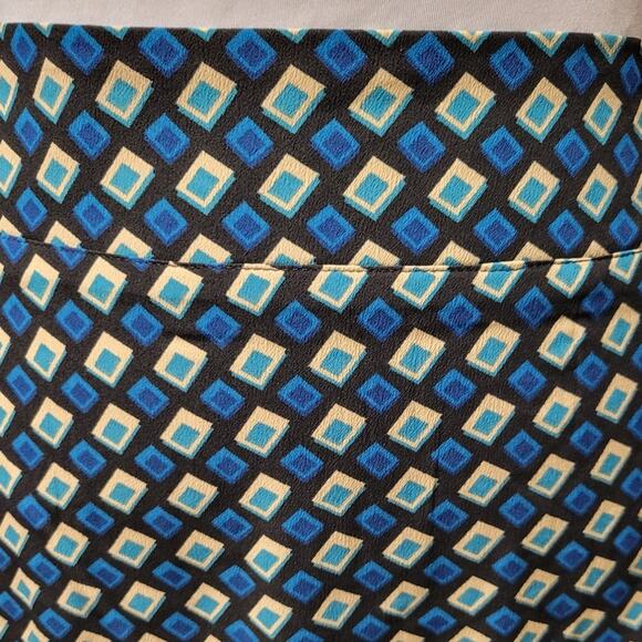NWT Band of the Free Colette Teal Diamond Mini Skirt Women's S Mod‎ 60's Vibe - Picture 2 of 9